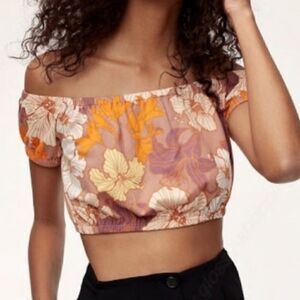 Aritzia‎ Wilfred Floral Crop size XXS BIN E